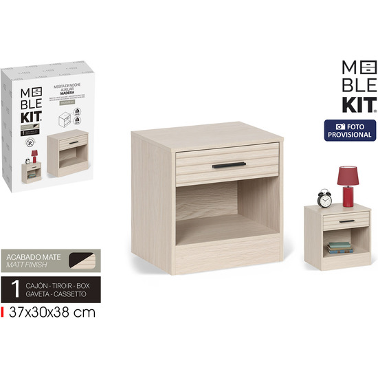 MESITA DE NOCHE AUX.C/CAJON SLAT MOBLEKIT image 0