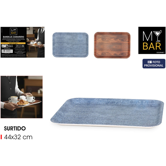 BANDEJA PLAST.SERVIR 44X32CM 2SURT MY BAR image 0