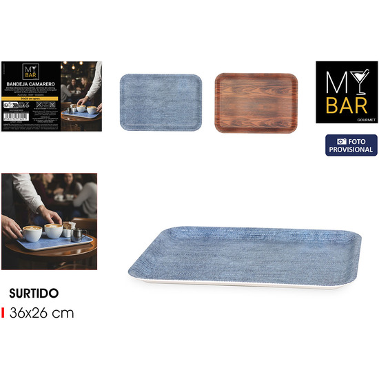 BANDEJA PLAST.SERVIR 36X26CM 2SURT MY BAR image 0