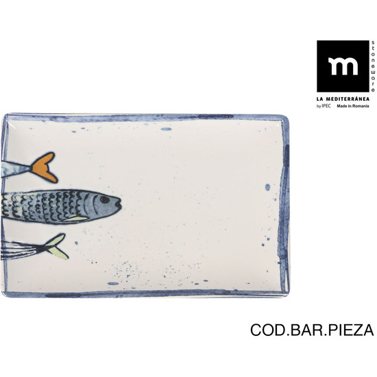 BANDEJA RECTANGULAR 20X13CM PEIXE 2.0 image 0