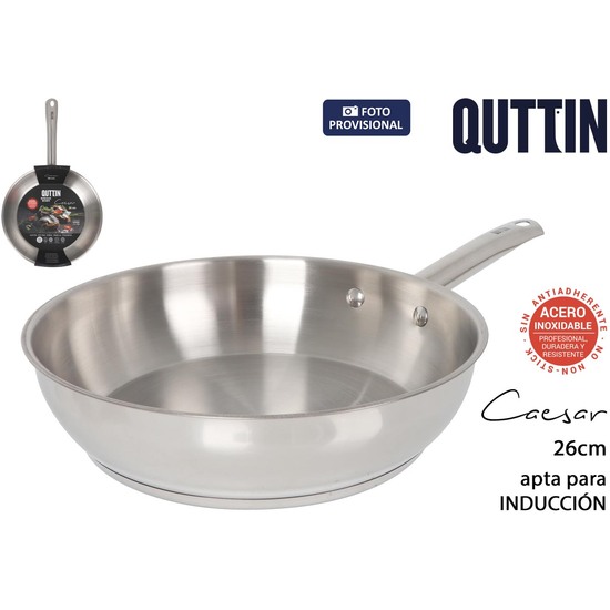 SARTEN ACERO IND. 26CM/0.7MM QUTTIN CAESAR image 0