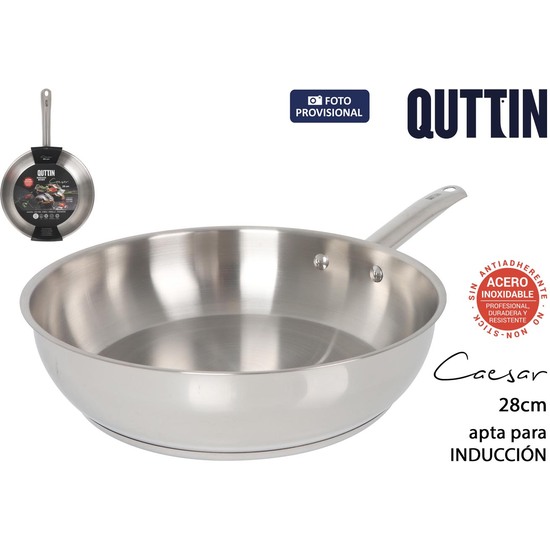 SARTEN ACERO IND. 28CM/0.7MM QUTTIN CAESAR image 0