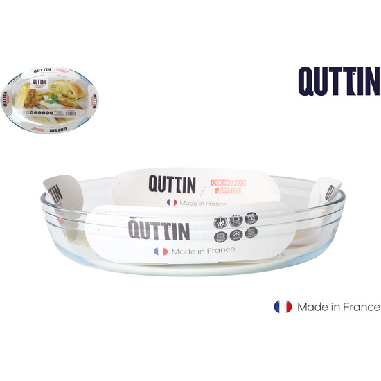 FUENTE VIDRIO OVAL 30X21CM 2.2L QUTTIN image 0