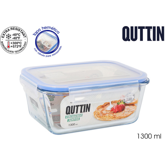 FIAMBRERA RECT.HERMET 20.5X15.5CM 1.3L QT image 0