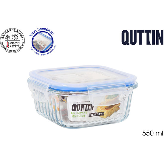 FIAMBRERA CUAD.HERM.14X14X6.5CM 550ML TEXTURY image 0