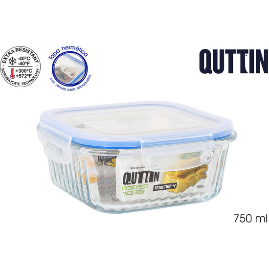 FIAMBRERA CUAD.HERM.16CM 750ML TEXTURY image 0