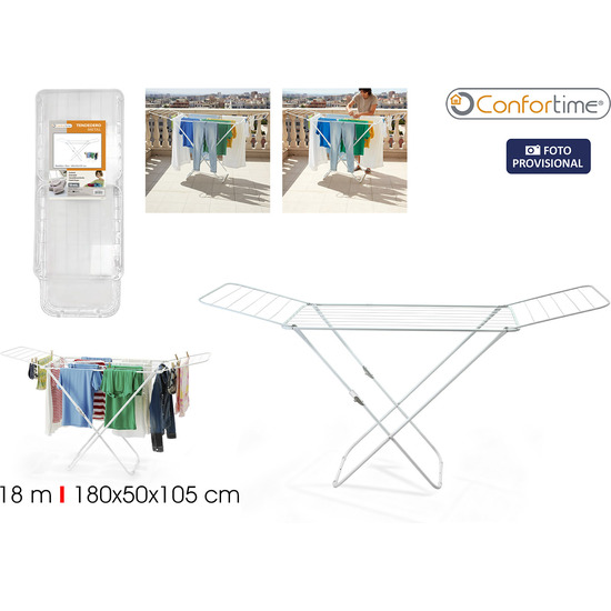 TENDEDERO 18M METAL BLANCO BRILLO CONFORTIME image 0