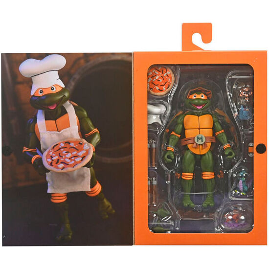 FIGURA ULTIMATE MICHELANGELO VHS CARTOON TORTUGAS NINJA 18CM image 0