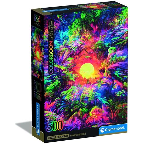 PUZZLE PSYCHEDELIC JUNGLE SUNRISE COLOR BOOM 500PZS image 1