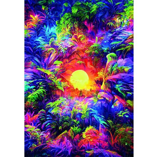 PUZZLE PSYCHEDELIC JUNGLE SUNRISE COLOR BOOM 500PZS image 2