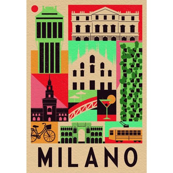 PUZZLE MILAN STYLE IN THE CITY 1000PZS image 0