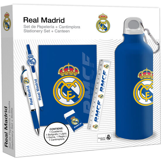 SET PAPELERIA + BOTELLA REAL MADRID image 0