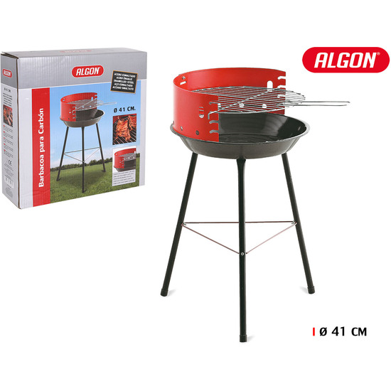 PORTABLE CHARCOAL BARBECUE 41CM ALGON image 0