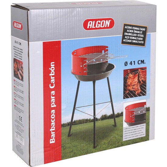 PORTABLE CHARCOAL BARBECUE 41CM ALGON image 4