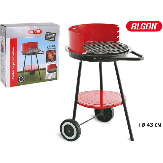 PORTABLE CHARCOAL BARBECUE 43CM ALGON image 0