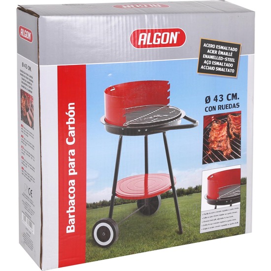 PORTABLE CHARCOAL BARBECUE 43CM ALGON image 4