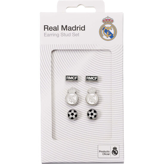 SET 3 PARES DE PENDIENTES REAL MADRID image 0