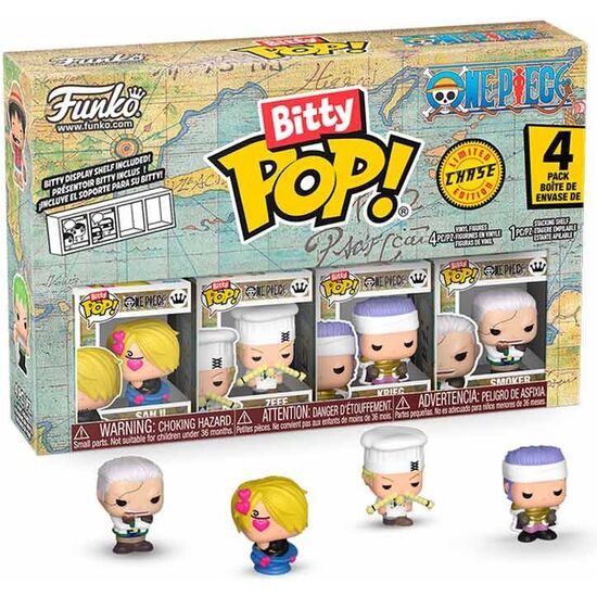 BLISTER 4 FIGURAS BITTY POP ONE PIECE SANJI image 1