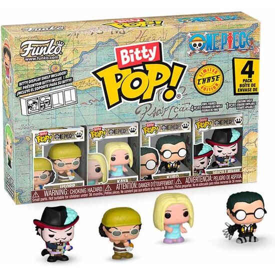 BLISTER 4 FIGURAS BITTY POP ONE PIECE USOPP image 1