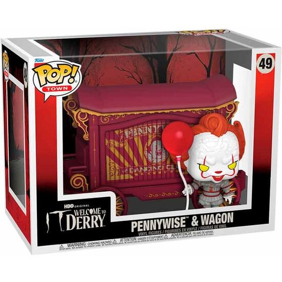 FIGURA POP TOWN IT WELCOME TO DERRY PENNYWISE & WAGON image 1