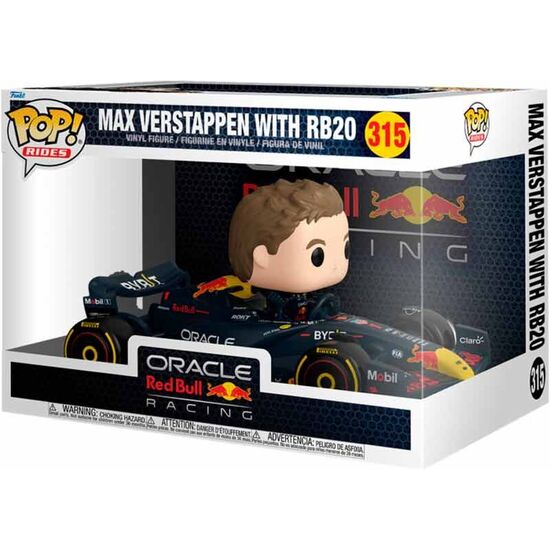 FIGURA POP RIDES SUPER DELUXE RACING ORACLE RED BULL MAX VERSTAPPEN WITH RB20 image 1