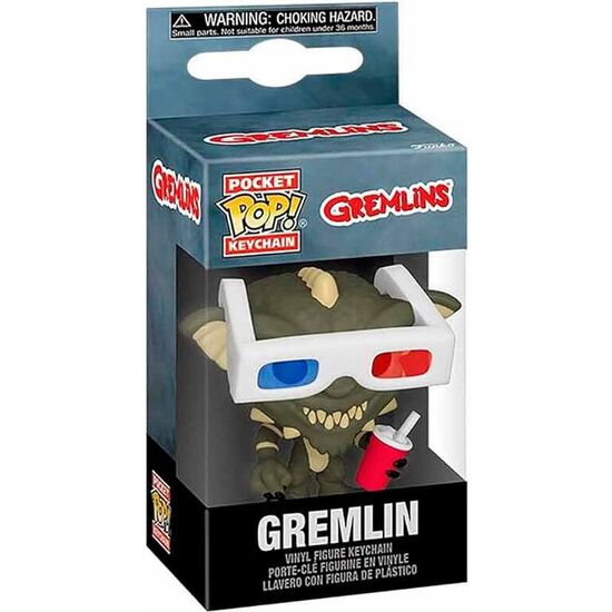 LLAVERO POCKET GREMLINS GREMLIN WITH 3D GLASSES image 0