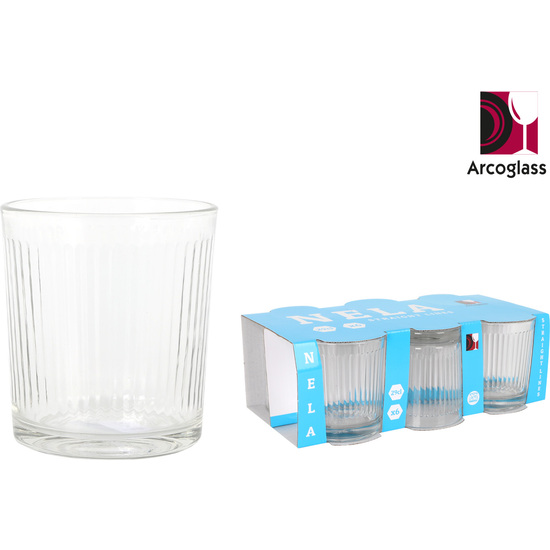 SET 6 VASOS 290CC NELA STRAIGHT LINES image 0