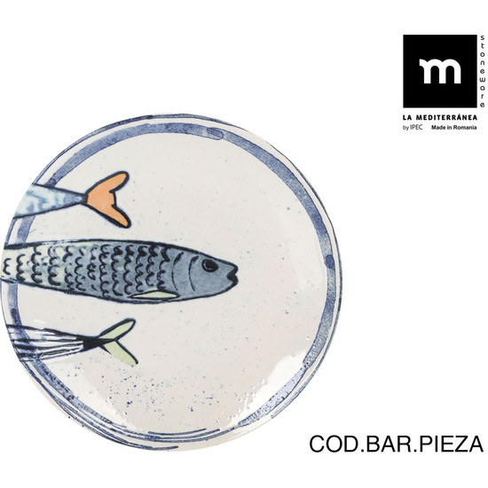 PLATO POSTRE 20 CM PEIXE 2.0 MONACO BRILLO image 0