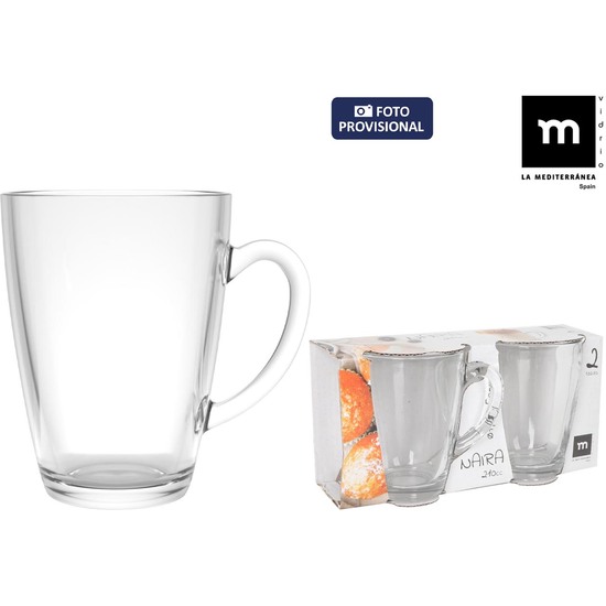SET 2 TAZAS CAFE C/LECHE 21CL NAIRA MD image 0