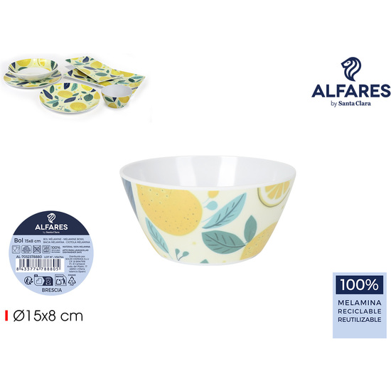 BOL 15X8CM BRESCIA MELAM.BRILLO ALFARES image 0