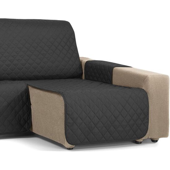 CUBRE CHAISE LONGUE ÁMBAR 240 CM NEGRO image 0