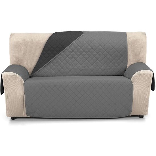 CUBRE SOFÁ ÁMBAR 3 PLAZAS ANTRACITA/NEGRO image 0