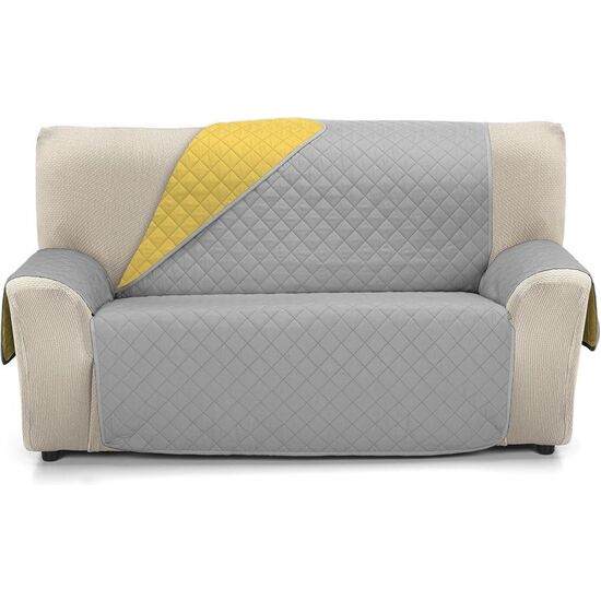 CUBRE SOFÁ ÁMBAR 4 PLAZAS XL MOSTAZA/PERLA image 0