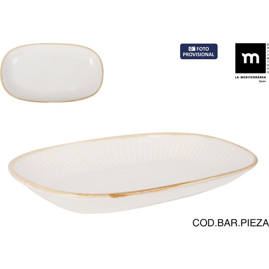 PLATO OVAL 30X175X32CM MILKYCREAM image 0