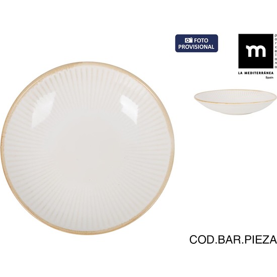 PLATO SOPA 22.6X46CM MILKYCREAM image 0