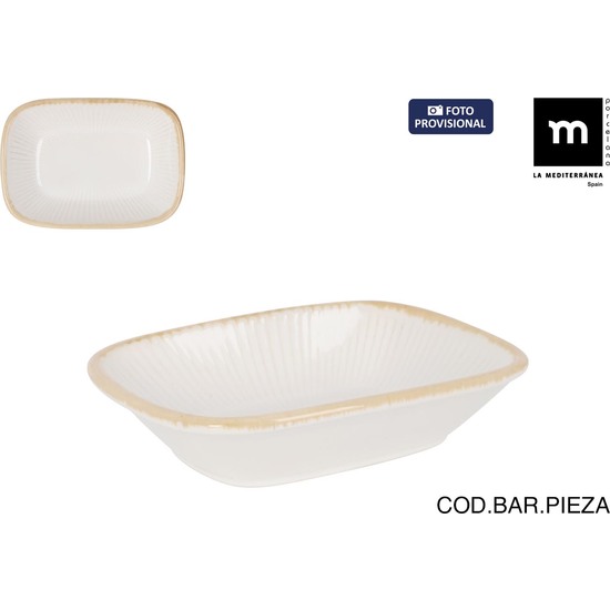 PLATO RECTANGULAR 15.2CM MILKYCREAM image 0