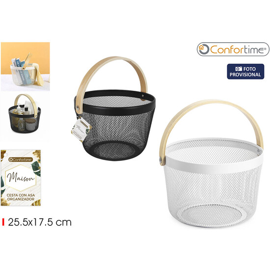 CESTA METAL ORDENAC.REDO.ASA BAMBU CONFORTIME image 0