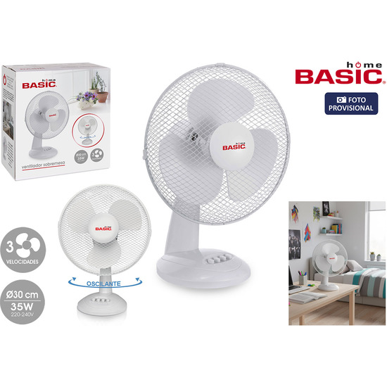 VENTILADOR DE SOBREMESA 3 VELOC.35W BASIC HOME image 0