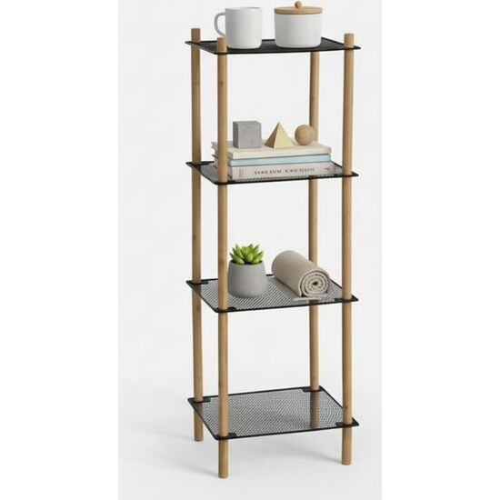 ESTANTERIA METALBAMBU CUAD.4 NIVEL MOBLEKIT image 0