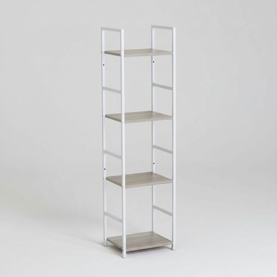 ESTANTERIA 4 NIV.METALMADERA WHITE MOBLEKIT image 0