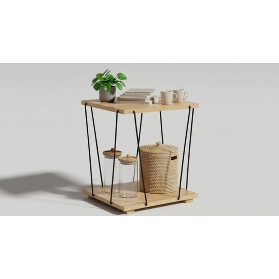 MESITA AUXILIAR MADERAMETAL BLACK MOBLEKIT image 0