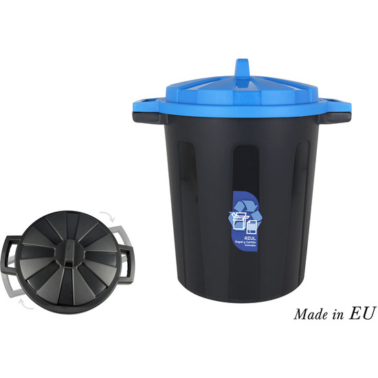 BLACK DUST BIN WITH LID 35L image 2