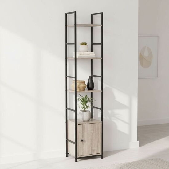 ESTANTERIA 4 NIVELES C/PUERTA CUAD. MOBLEKIT image 0