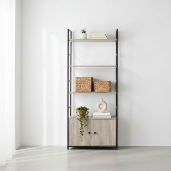 ESTANTERIA 4 NIVELES C/PUERTA RECT. MOBLEKIT image 0