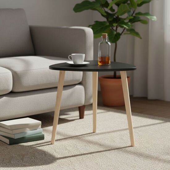 MESITA AUXILIAR MADERA BLACK 48CM MOBLEKIT image 0