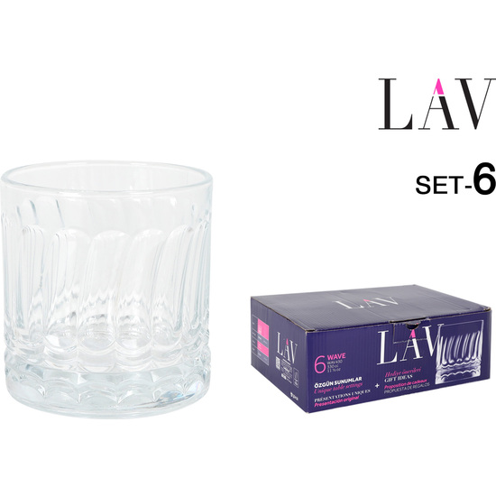 SET 6 VASOS 330CC WAVE image 0