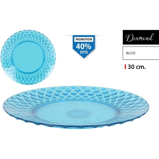 ROUND SERVING PLATTER 30CM PS BLUE image 0