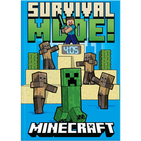 CUADERNO CON RELOJ LED MINECRAFT image 0