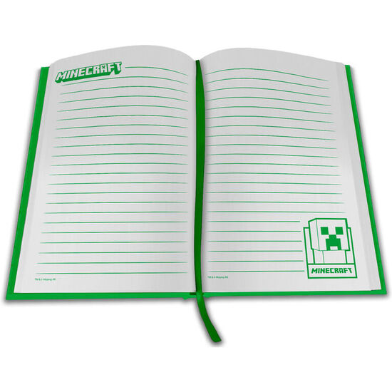 CUADERNO CON RELOJ LED MINECRAFT image 1