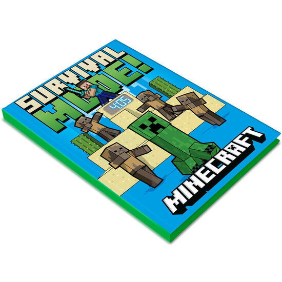 CUADERNO CON RELOJ LED MINECRAFT image 2